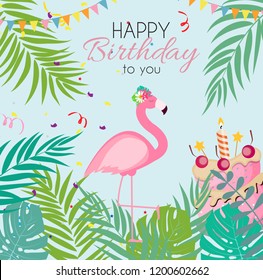 Birthday Card, Congratulation Template Vector Illustration EPS10