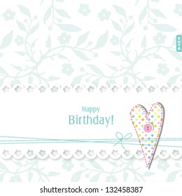 Tarjeta de cumpleaños con espacio para copiar