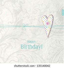 Tarjeta de cumpleaños con espacio para copiar