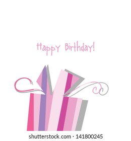 Birthday card with copy space Nice greeting card for birthday invitation, baby shower, scrapbook project