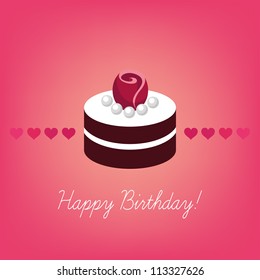  Birthday card, cupcake