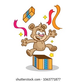 Birthday card with cute bear