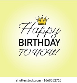 Birthday card design template for your print. Vector illustration