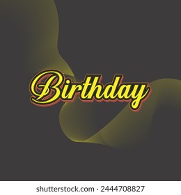 Birthday Card design, text effect, text design