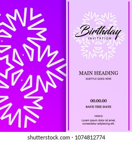 Birthday card design vector