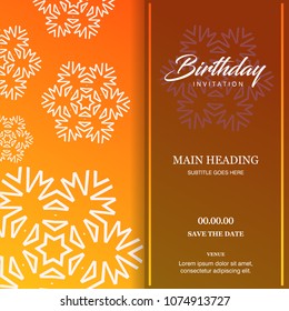Birthday card design vector