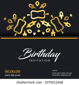 Birthday card design vector