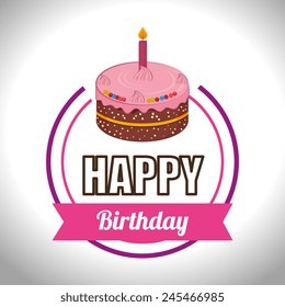Birthday card design, vector illustration.