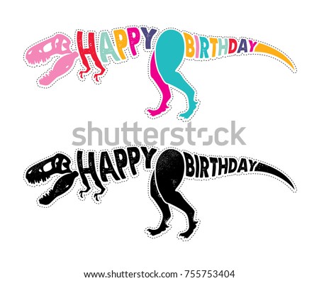 Download Birthday Card Dinosaur Vector Illustration Stock Vector ...