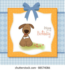 birthday card with dog