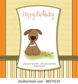 birthday card with dog