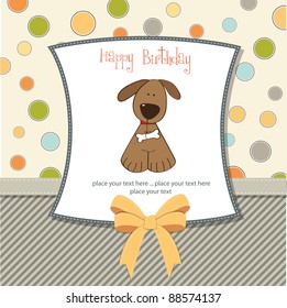 birthday card with dog