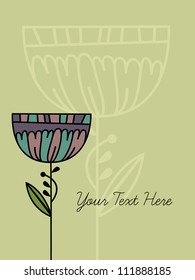 Birthday card, flower