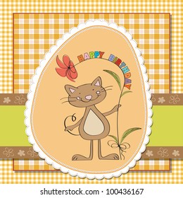 birthday card with funny cat