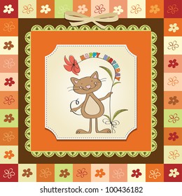 birthday card with funny cat