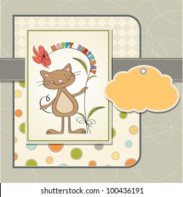 birthday card with funny cat
