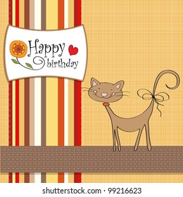 birthday card with funny cat