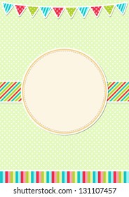 Birthday card with garland