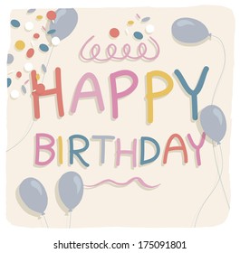 Birthday card, gift card 