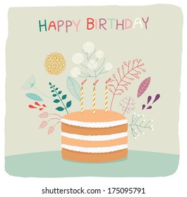 Birthday card, gift card 