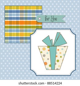 birthday card with gift box
