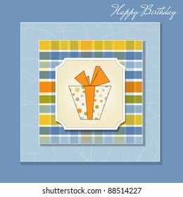 birthday card with gift box