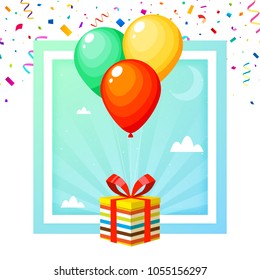 Birthday  Card with Gradient Background