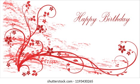 Birthday card. Greeting card in vintage style on a white background. Happy Birthday