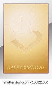 Birthday card with heart, happy birthday sign and transparent 41 number (see other 99 in my portfolio)