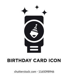 Birthday card icon vector isolated on white background, Birthday card transparent sign , celebration pictograms