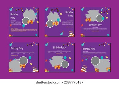 Birthday Card Instagram's and Social Media Post Design