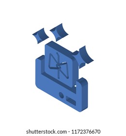 Birthday card isometric left top view 3D icon