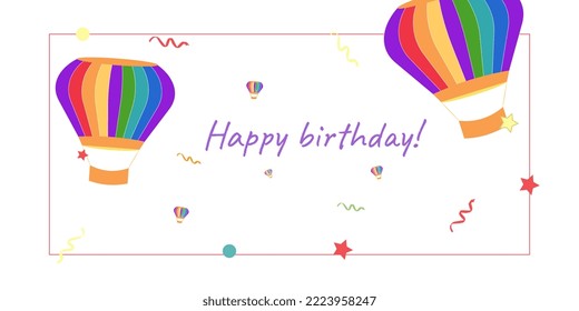 tarjeta de cumpleaños con globos grandes
