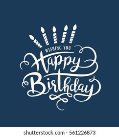 Birthday Card With Lettering Design