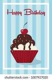 Birthday card made in vector