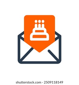 Birthday Card for Birthday Party Vector Icon