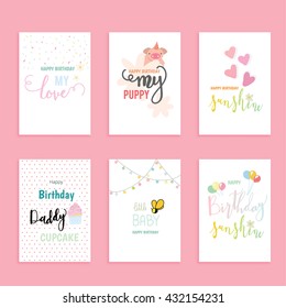 Birthday card set.