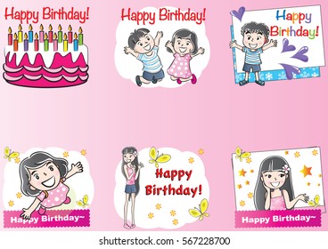 birthday card set