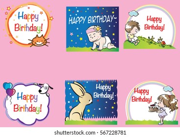 birthday card set