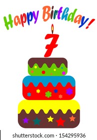 Birthday card , for  seven years