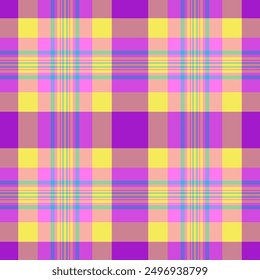 Birthday card tartan check pattern, style textile seamless texture. Nyc vector fabric background plaid in red and indigo colors palette.