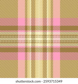Birthday card tartan plaid textile, checked fabric pattern texture. Book check seamless vector background in amber and yellow colors palette.