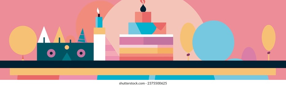 birthday card template background vector