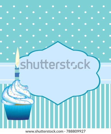 Birthday card template for boys, vector