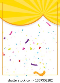 Plantilla de tarjeta de cumpleaños y plantilla de póster de vectores de partido o de vectores de educación 