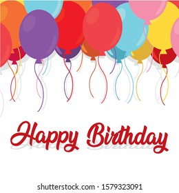 Birthday card with text - Vector illustration design