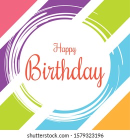 Birthday card with text - Vector illustration design