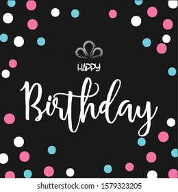 Birthday card with text - Vector illustration design