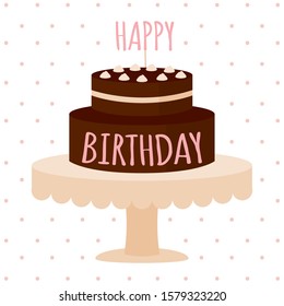 Birthday card with text - Vector illustration design