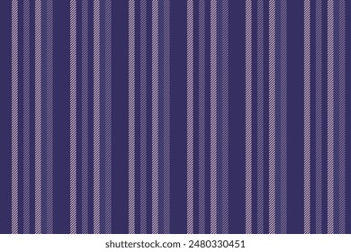 Birthday card textile vertical stripe, identity background lines fabric. Folklore pattern texture seamless vector in indigo and light colors palette.